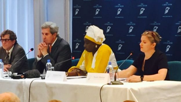 Waangalizi wa uchaguzi kutoka kituo cha Carter Centre wakiongozwa na aliyekuwa waziri wa maswala ya kigeni wa Marekani John Kerry