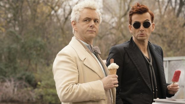 Michael Sheen and David Tennant in Good Omens