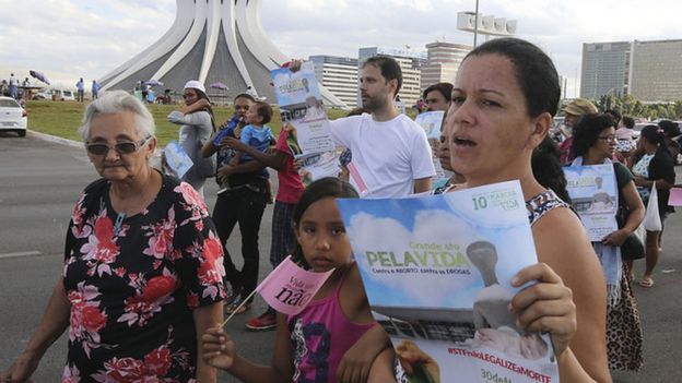 Manifestação contra aborto em Brasília