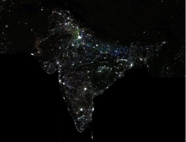 Inequality in India can be seen from outer space - BBC News