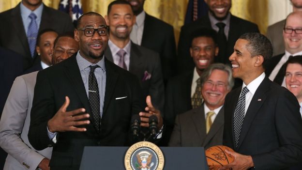 LeBron James y Obama