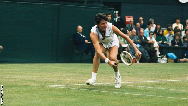 Court, pictured at Wimbledon in 1973
