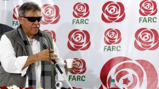 Jesús Santrich when he was campaigning for the Farc political party in November 2017