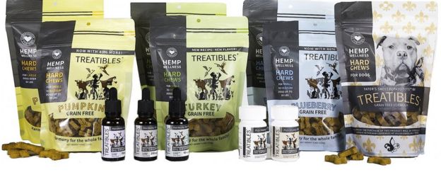 Foto mostrando a variedade de produtos da marca Treatibles