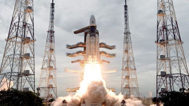 Chandrayaan-2 taking off