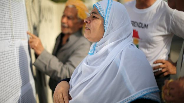 ناخبة كردية