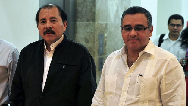 Daniel ortega y Mauricio Funes.