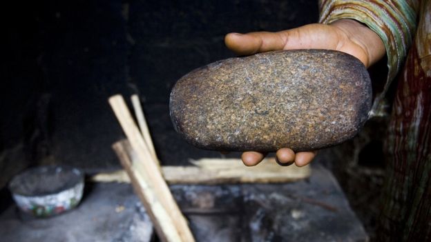 Stone used for breast ironing