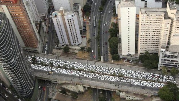 Brazil Uber taxi protests