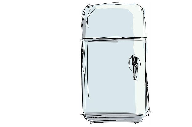 Uma ilustração de geladeira