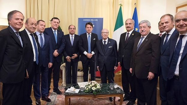 Kasım 2018'de İtalya-Palermo'da düzenlenen Libya toplantısında Sarraj, Sisi ve Hafter bir araya gelmişti