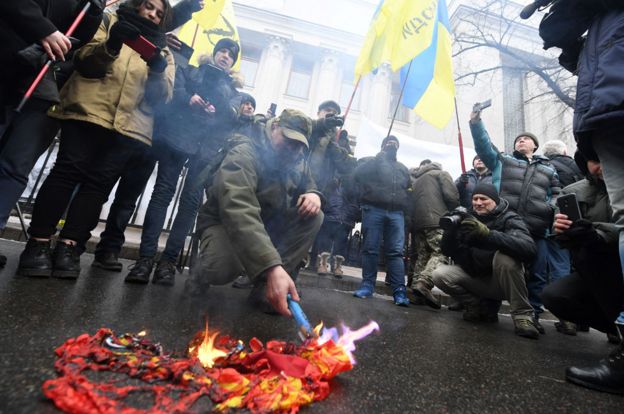 Anti-Russian protests in Kiev