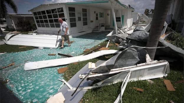 Casa destruída na Flórida