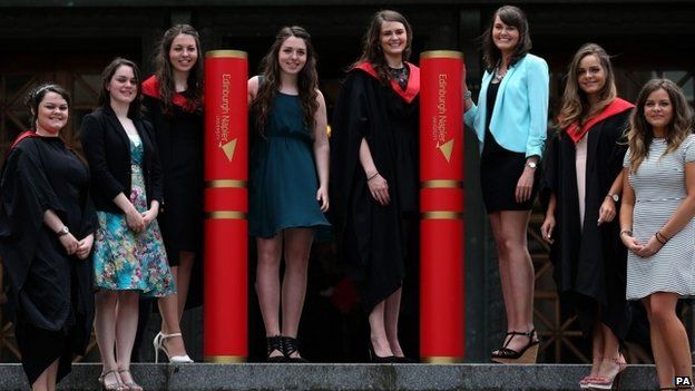 Students graduating from Napier University