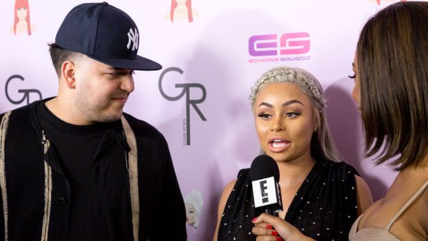 Rob Kardashian with Blac Chyna in 2016