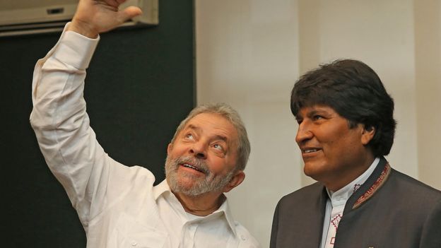 Lula e Evo em foto de 2014