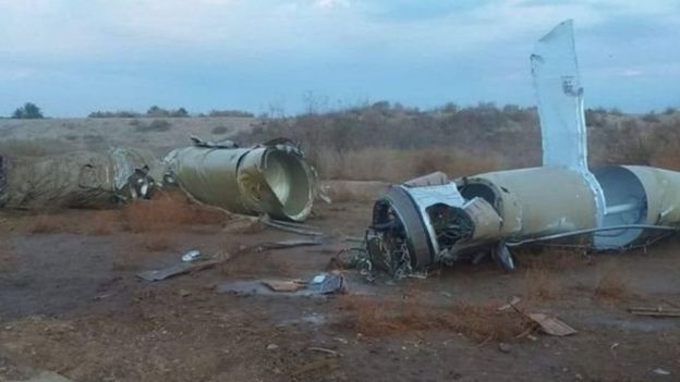 ইরাকের এরবিলে মার্কিন ঘাঁটিতে ছোড়া একটি ইরানি ক্ষেপণাস্ত্র