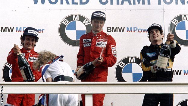 Niki Lauda celebrates