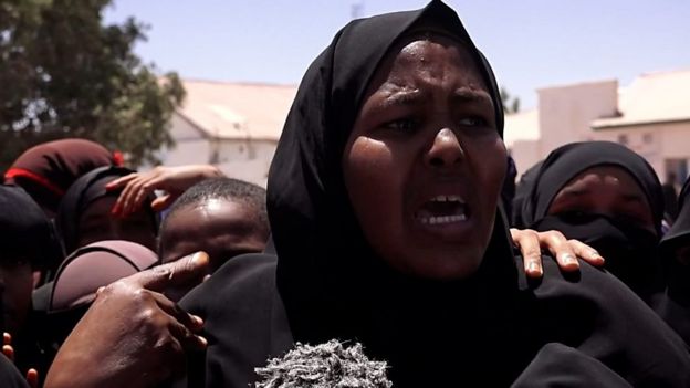 Women protesting in Puntland region