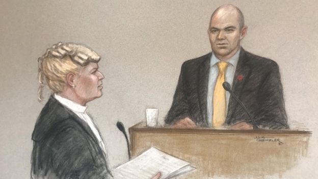 Ilustración del juicio de Emilie Cilliers