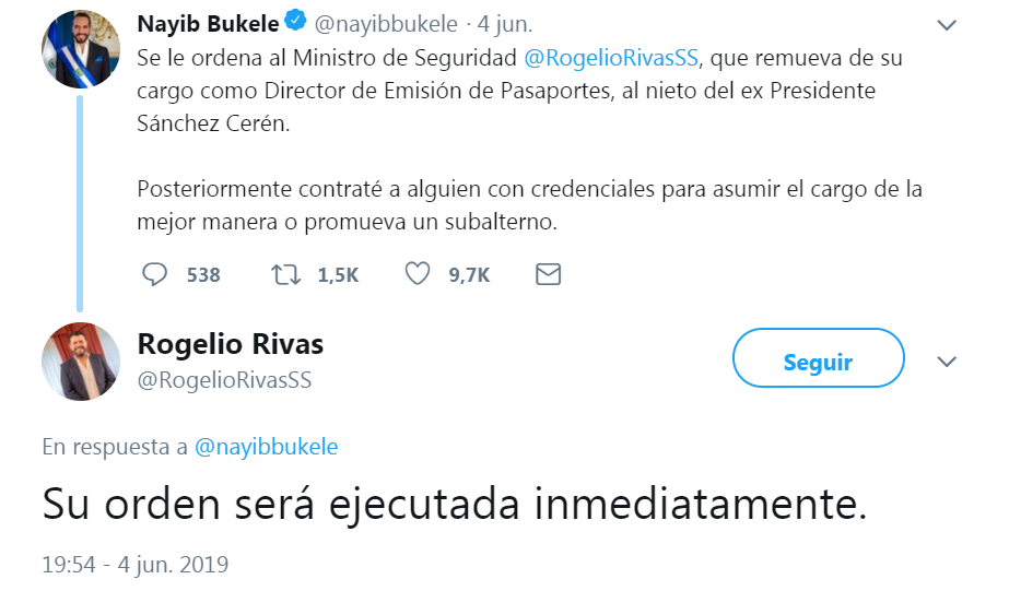 Tuit de Bukele