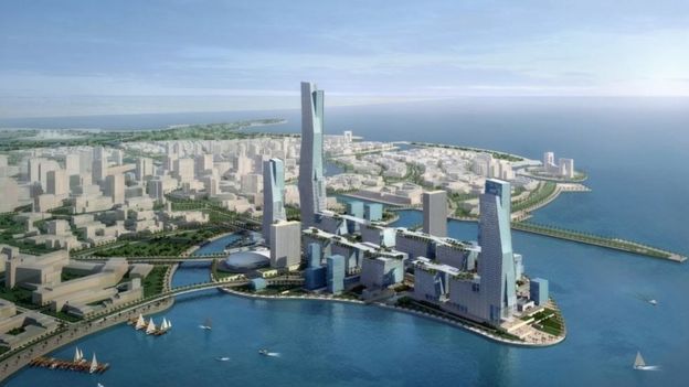 Model showing planned King Abdullah Economic City (file photo)