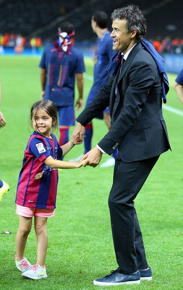 Luis Enrique con su hija
