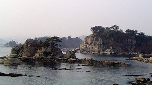 금강산 관광코스 중 하나였던 해금강