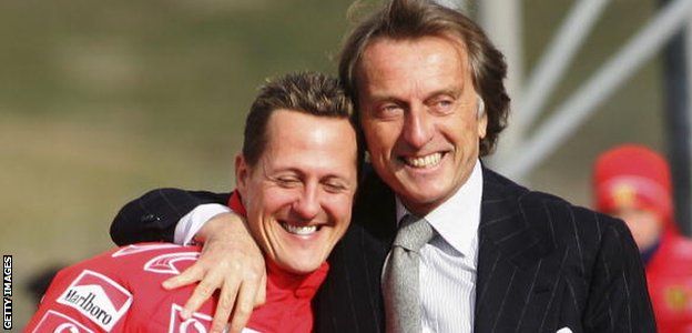 Michael Schumacher with Luca di Montezemolo in 2006