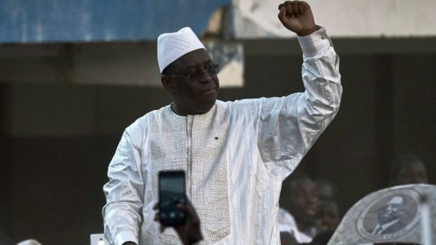 Macky Sall lors de la campagne électorale