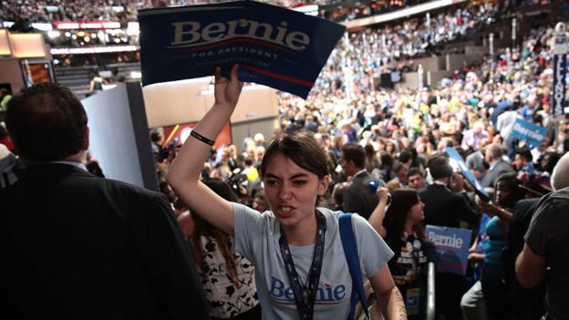 Simpatizante de Sanders