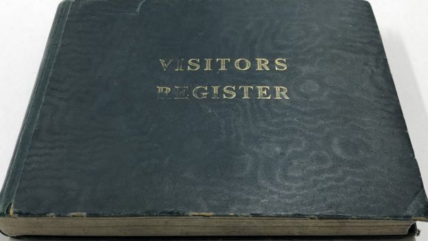 Hotel visitors' register