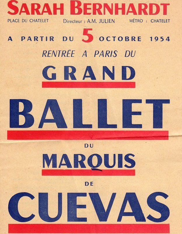 Cartel del Ballet del Marqués de Cuevas