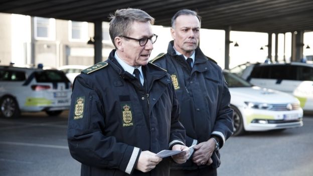 Danish police give a press conference 2 January 2019