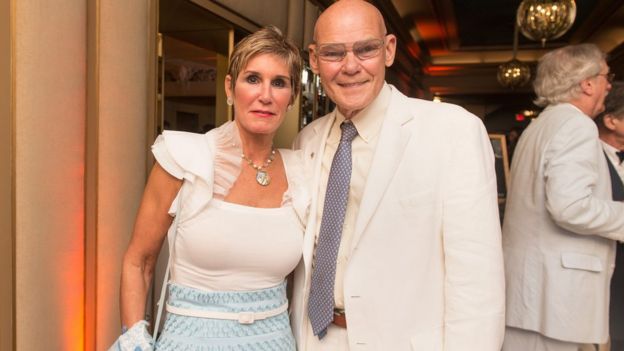 Mary Matalin and James Carville - standing with each other