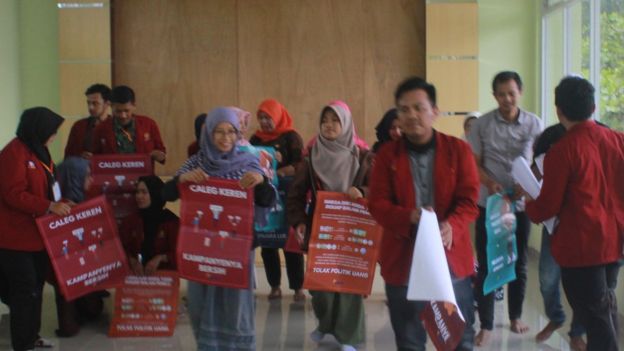 Sosialisasi gerakan anti politik uang.