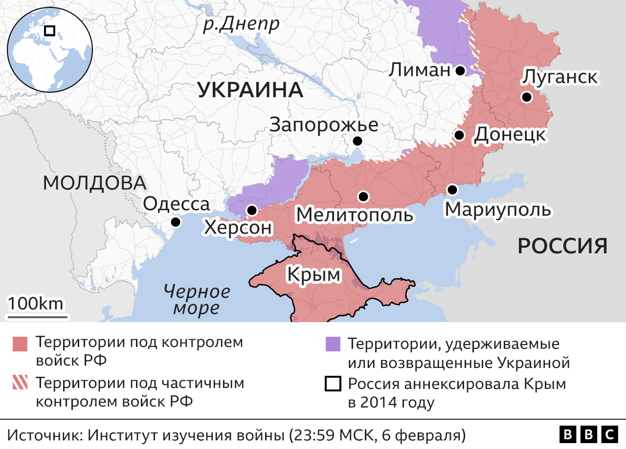 Карта наступления россии сейчас