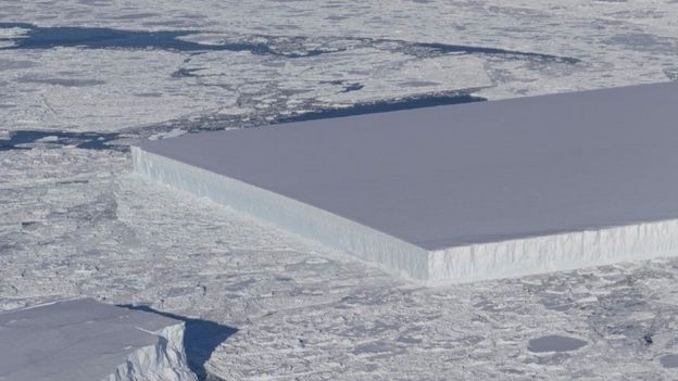 Nasa Photographs Rectangular Iceberg - BBC News