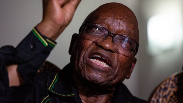 Jacob Zuma: Supporters form 'human shield' to stop ex-president's ...