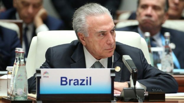 Brazil's President Michel Temer attends the 