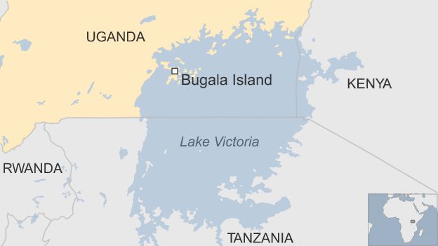 Map showing location of Bugala
