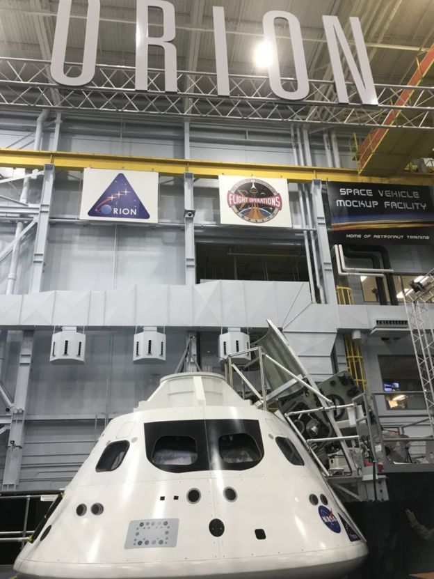 A mockup of Orion, which may one day take humans to Mars
