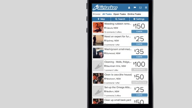 Airtasker's mobile phone app