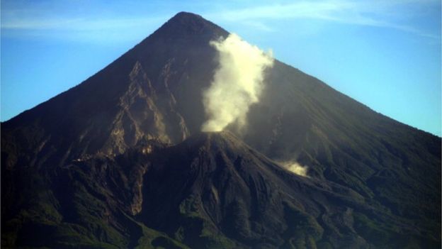 El volcán Santiaguito de Guatemala en 2013..