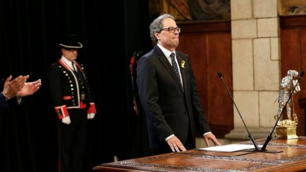 Quim Torra jura como líder del gobierno catalán