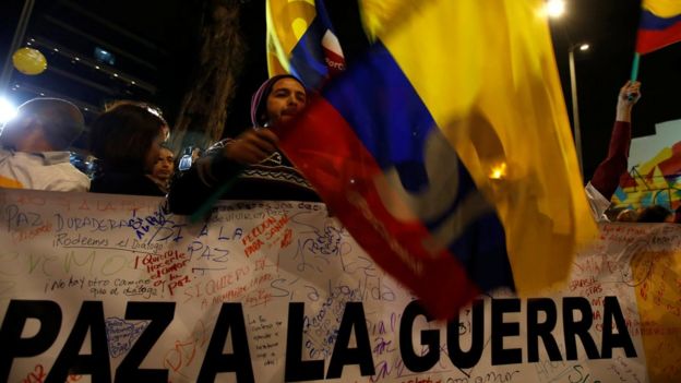 Celebración en Bogotá por el anuncio del acuerdo