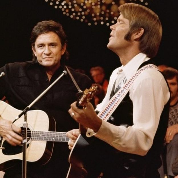 Johnny Cash and Glen Campbell