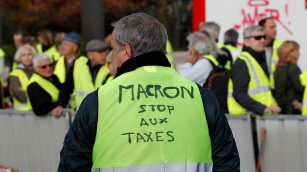 Demonstration der gelben Weste