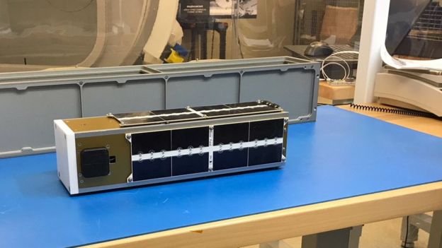 Un nuevo satélite que diseñó Guarneros Luna y su equipo en el Centro Ames. (Foto: Ali Guarneros Luna)