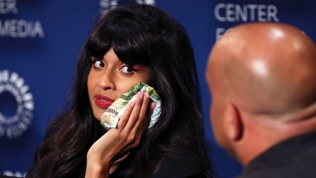 Jameela Jamil talks at at The Paley Center for Media